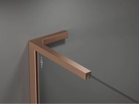 Mexen Velar L, sprchový kút s posuvnými dverami 120 x 120 cm, 8mm šedé sklo, medená matná, 871-120-120-33-65