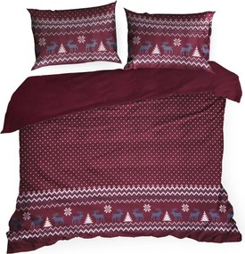 VIANOČNÉ OBLIEČKY Z MIKROVLÁKNA MATT 200X220 CM, 2 KS 70X80 CM VZOROVANÉ