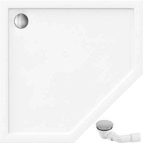 Rea Diamond - akrylátová sprchová vanička 80 x 80 x 5 cm + sifón, biela, REA-K8544