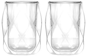 Dvojstenné hrnčeky na espresso v súprave 2 ks 100 ml Geo – Vialli Design