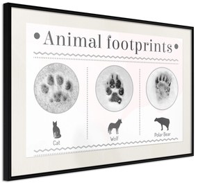 Artgeist Plagát - Footprints [Poster] Veľkosť: 90x60, Verzia: Čierny rám s passe-partout