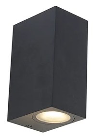 Inteligentné moderné nástenné svietidlo čierne IP44 vrátane 2 WiFi GU10 - Baleno II