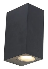 Inteligentné moderné nástenné svietidlo čierne IP44 vrátane 2 Wifi GU10 - Baleno