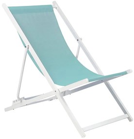 Skladacia plážová stolička tyrkysová/biela LOCRI II Beliani