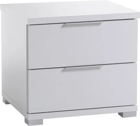 Nočný stolík s 2 zásuvkami Smilla, výška 43 cm, biely
