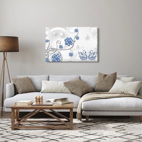 Obraz - Modré labute (90x60 cm)