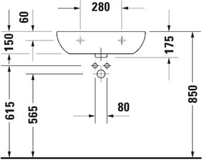 Duravit 23116000702 - Závesné umývadlo D-CODE 60x46 cm keramika/lesklá biela