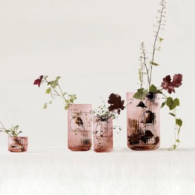LYNGBY Sklenená váza Vase Burgundy 20 cm