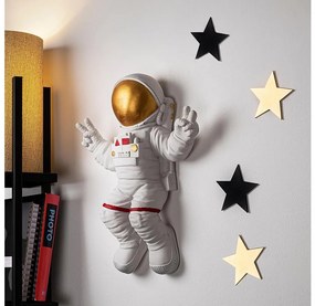 Asir Nástenná dekorácia 47x35 cm astronaut zlatá AS2001
