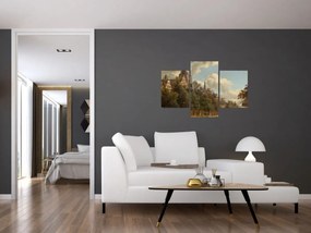 Obraz - Jan van der Heyden, View Down a Dutch Canal, reprodukcia (90x60 cm)