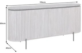 Komoda 47694 Adlon 170cm Drevo Mango - Mramor - Komfort-nábytok