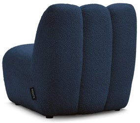 Tmavomodré kreslo z textílie buklé Janissaire – Bobochic Paris