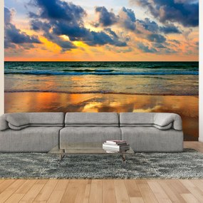 Artgeist Fototapeta - Colorful sunset over the sea Veľkosť: 196x154, Verzia: Samolepiaca