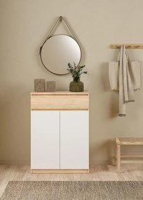 Botník Simplicitous 80 cm hickory Jackson/bílý