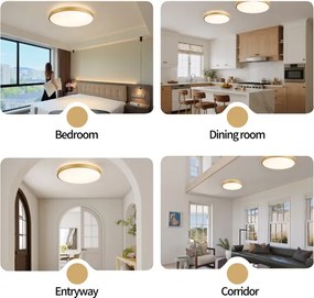 Brilagi - stmievateľné LED svietidlo GLASS POOL DOUBLE LED/80W/230V 60 cm zlaté + DO