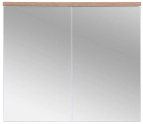 Kúpeľňová závesná skrinka BALI biela so zrkadlom 80 cm