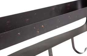 Kovová polica do kúpeľne RAKKA 82x31 cm, čierna