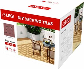 WPC dlaždica LEGI STYLE 30 x 30 cm, čokoláda