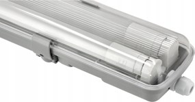 BERGE Hermetické svietidlo 120cm + 2x LED trubica neutrálna biela