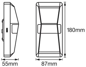 Ledvance - LED Vonkajšie nástenné svietidlo so senzorom UPDOWN LED/10W/230V IP55
