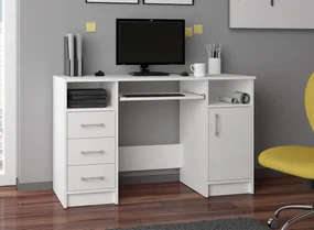 PC stolík Aziza (biela + biely lesk). Vlastná spoľahlivá doprava až k Vám domov. 1068914