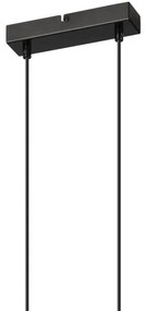 Luster na lanku FRIDA 2xE27/60W/230V čierna/hnedá buk