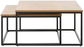 Sada odkladacích stolíkov Valenzuela 75 cm vzor dub