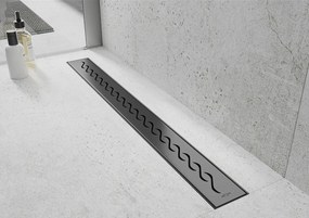 Sprchový žlab MAXMAX WAVE BLACK - černý