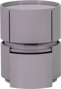 Svetlosivý lesklý nočný stolík Lunex – WOOOD