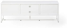 Televizní stolek Sailor 150 cm bílý /bílé ratanové nohy