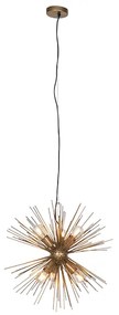 Závesné svietidlo Art Deco zlaté 6-žiarovkové - Broom