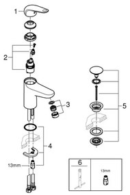 GROHE 24318001 - Umývadlová batéria SWIFT 162 mm lesklý chróm