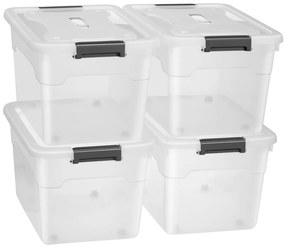 Juskys Úložný box - 45L - 4ks set