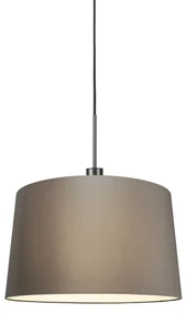 Moderné závesné svietidlo čierne s tienidlom 45 cm taupe - Combi 1