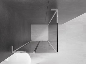 Mexen Velar L, sprchový kút s posuvnými dverami 90 x 90 cm, 8mm šedé sklo, chrómová, 871-090-090-43-01