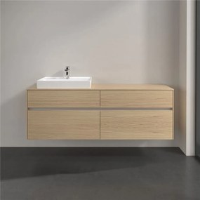 VILLEROY &amp; BOCH Collaro závesná skrinka pod umývadlo na dosku (umývadlo vľavo), 4 zásuvky, 1600 x 500 x 548 mm, Nordic Oak, C02200VJ