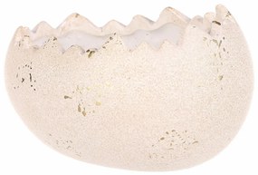 Keramický obal na kvety Škrupina na ležato, 17 x 13 x 9 cm