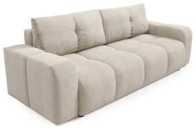 Rozkladacia čalúnená trojmiestna pohovka s úložným priestorom ALMADA béžová