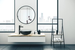 Invena Dokos, umývadlo na dosku 395x395x135 mm, čierna-biela, INV-CE-19-041-C