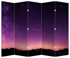 Paraván - Obloha s padajúcou hviezdou (210x170 cm)