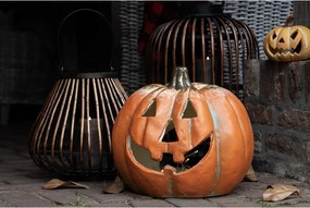 Oranžová dekorácia tekvice Halloween - 36*33*32 cm