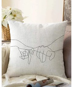 Obliečka na vankúš s prímesou bavlny Minimalist Cushion Covers Pinky, 55 x 55 cm