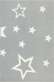 Koberec LUNA 533744/89944 hviezdy, sivý / krémový