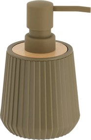 Sada kúpeľňových doplnkov Roza, olivová/s drevenými prvkami