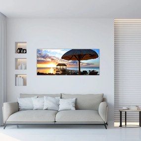 Obraz - Západ slnka na Mauríciu (120x50 cm)