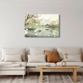 Obraz - Čínske jazero (90x60 cm)