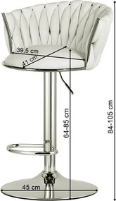 Barová stolička MIG čierna / zlatá podnož
