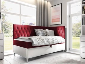 Kontinentálna posteľ Junior Gerdise 3, Strana: pravá, Rozmer postele: 80x200, Dostupné poťahy: ekokoža Soft 017 (biela) + Fresh 08