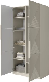 Skriňa Asha 100 cm - kašmírová / kašmírové úchytky