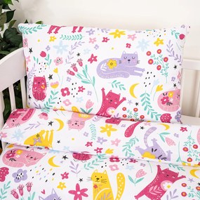 4Home Detské bavlnené obliečky do postieľky Playful Paws, 100 x 135 cm, 40 x 60 cm